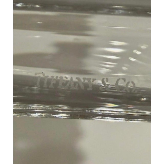 Glass Tiffany & Co. Crystal Candlestick Acid Etched Mark - A Pair For Sale - Image 7 of 9
