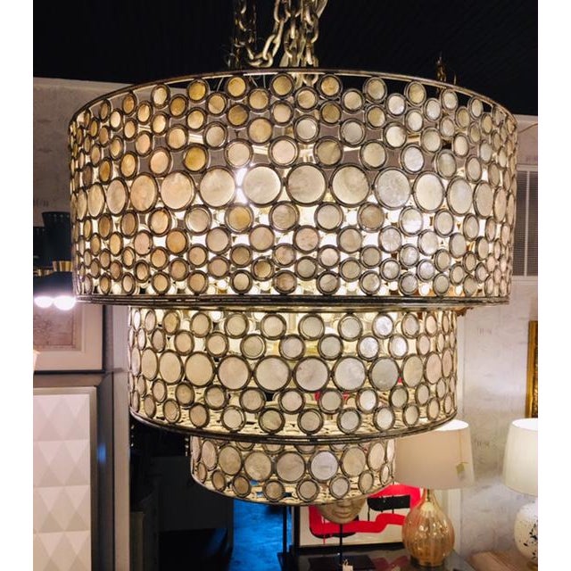 Capiz Shell Tiered Chandelier By Century Furniture Chairish