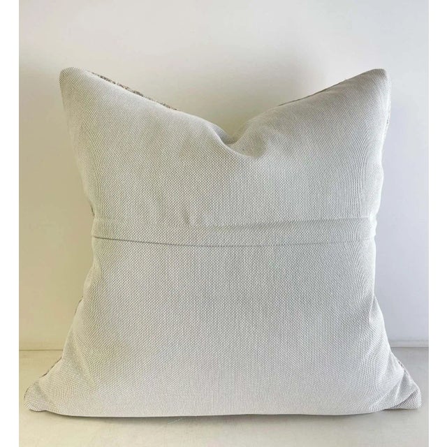 Textile Custom Patchwork Turkish Rug Pillow With Down Insert For Sale - Image 7 of 8