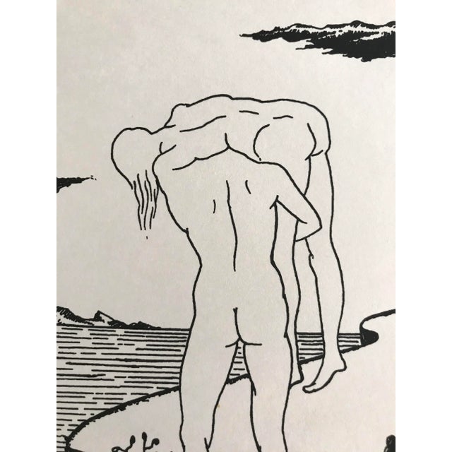 Marc Eemans Lithograph, Bathing 1976 For Sale In Palm Springs - Image 6 of 6