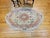Textile Vintage Oval Shaped Persian Tabriz Rug, Hand-Knotted Wool & Silk, Floral Pattern, Ivory & Pale Pink, 3x5 For Sale - Image 7 of 8