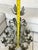 Vintage Patina Wrought Iron Tole Leaf 8 Candle Chandelier 30" Heavy French Style For Sale - Image 9 of 13