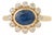 Modern 1.83ct Natural Sapphire Diamond Statement Ring in 14k Yellow Gold Size 5.5 For Sale