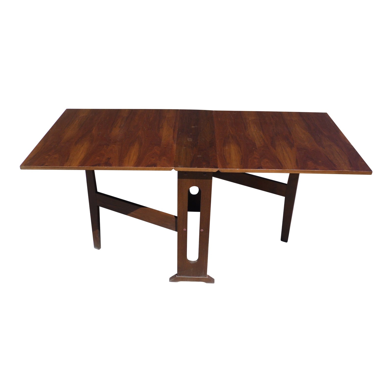 Vintage Mid Century Modern Drop Leaf Folding Gate Leg Dining Table