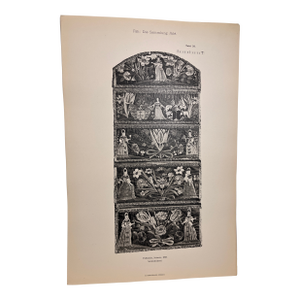 Antique Tapestry Women and Floral Print