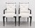 Tommi Parzinger Tommi Parzinger Attr. Double X-Back Dining Chairs, Mid-Century, White Linen, Circa 1950 For Sale - Image 4 of 10