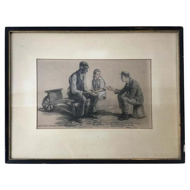 White Arthur William Brown Drawing, with an Inscription by Booth Tarkington, 1915 For Sale - Image 8 of 8