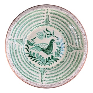 Large Spanish Fajalauza Ceramic Bowl from Lebrillo For Sale