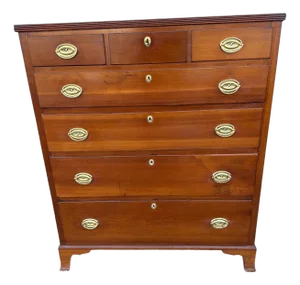 A Very Nice Antique Pennsylvania Hepplewhite Cherry Mid-Case Chest of Drawers, Circa 1800’s