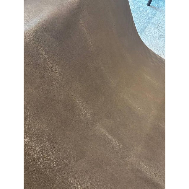 Shagreen Vinyl Fabric - Taupe-Copper Colored - 33 Ft. Continuous For Sale - Image 4 of 5