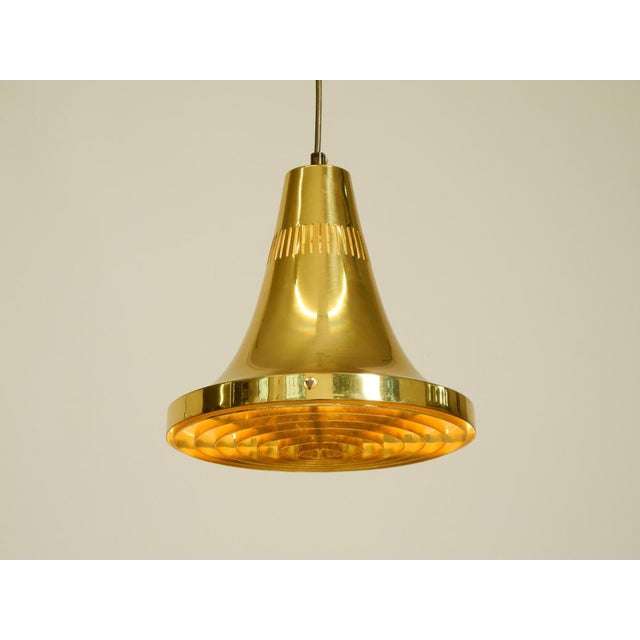 Metal Model T 598 Pendant Lamp in Brass by Hans-Agne Jakobsson, Markaryd, Sweden, 1960s For Sale - Image 7 of 16