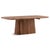 Crafted from solid salvaged teak, this sculptural dining table showcases thick plank construction, softly rounded edges...