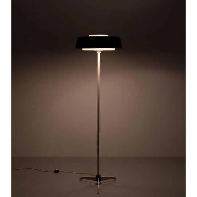 Black ST 7128 Floor Lamp by Niek Hiemstra for Evolux, 1960s For Sale - Image 8 of 9