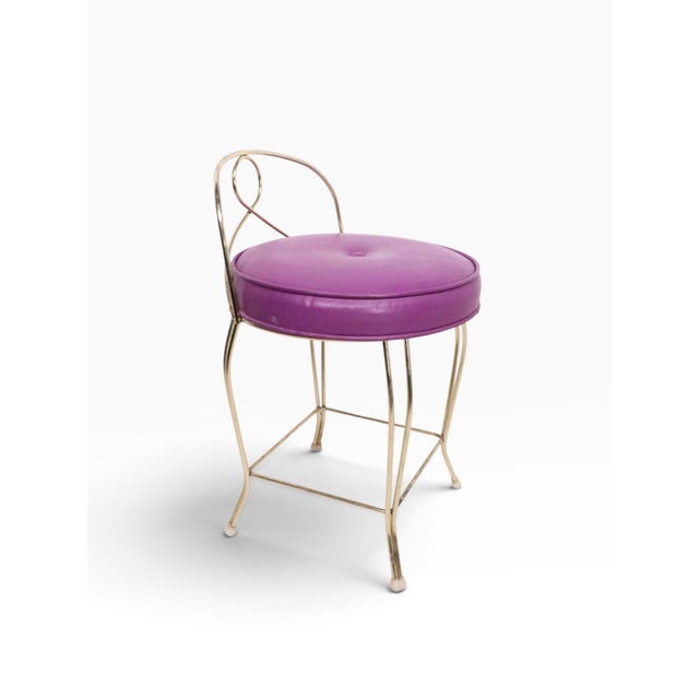 Glamorous Vintage Hollywood Regency Vanity Bench by George Koch & Sons For Sale In New York - Image 6 of 9