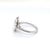 14k White Gold Engagement Ring With Pear-Shaped Diamond & Pave Band - Size 7.75 For Sale - Image 4 of 8