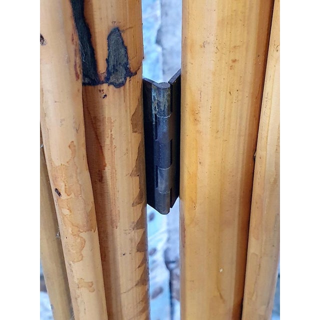 1960s Italian Bamboo and Mirror Room Divider, 1960s For Sale - Image 5 of 11