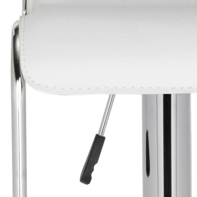 Contemporary Swivel Barstool in White and Chrome For Sale - Image 4 of 6