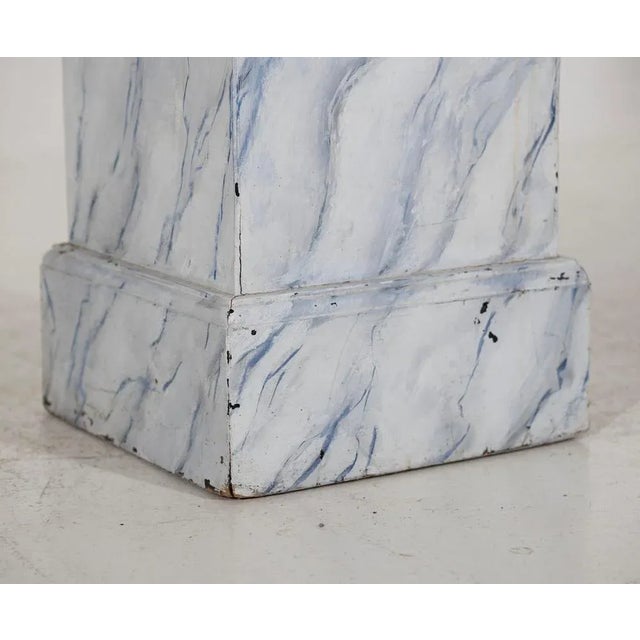 Vintage Gustavian White-Gray Pedestal For Sale - Image 4 of 6