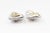 Late 20th Century Sculptural Silver With Gold Wave Pattern Rectangular Clip-on Earrings, A Pair For Sale - Image 4 of 8