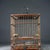 Vintage Chinese Huali Rosewood "Bamboo" Bird Cage With Jade Butterfly and Gem Inlays For Sale In Los Angeles - Image 6 of 11