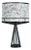 Tony Paul Black and White Mid-Century Modern Metal Wire Table Lamp For Sale