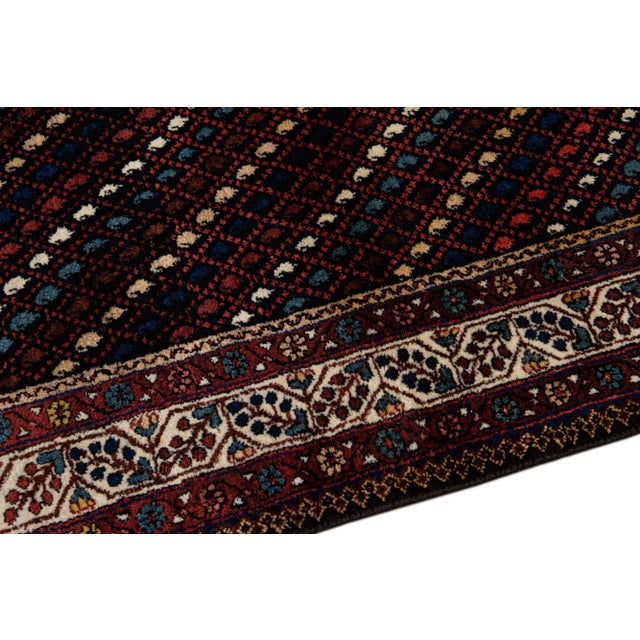 Multicolor Vintage Kurd Handmade Geometric Designed Wool Runner For Sale In New York - Image 6 of 11
