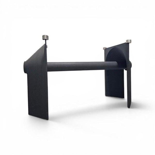 Postmodern Black Cast Iron Dining Table with Glass Top, 1980s For Sale - Image 12 of 15