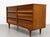 Mid-Century Modern Mid Century Modern Walnut Lowboy Dresser | Sculpted Front 6 Drawer Credenza | Refinished Vintage MCM Bedroom Storage Cabinet, C. 1960’s For Sale - Image 3 of 16