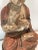 Almond Antique Solid Wood Carved Buddha Statue Sculpture For Sale - Image 8 of 12