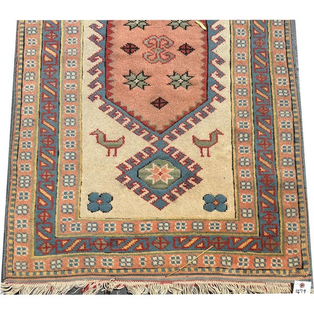 Vintage Geometric Anatolian Turkish Rug For Sale - Image 4 of 7