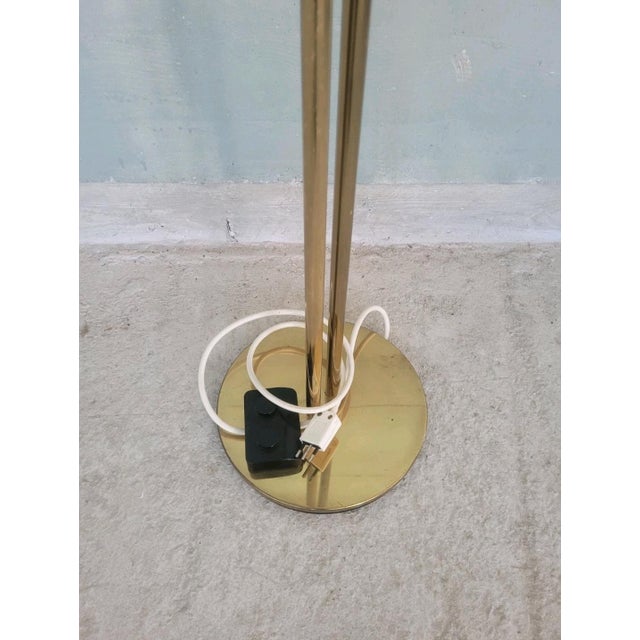 Gold-Plated Brass Floor Lamp, 1970s For Sale - Image 4 of 9