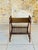Mid-century, vintage bamboo and rattan side table with concave/ "l shape" magazine rack/storage made in italy circa 60's....