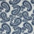 Sample - Schumacher Milena Paisley Fabric in Blue For Sale