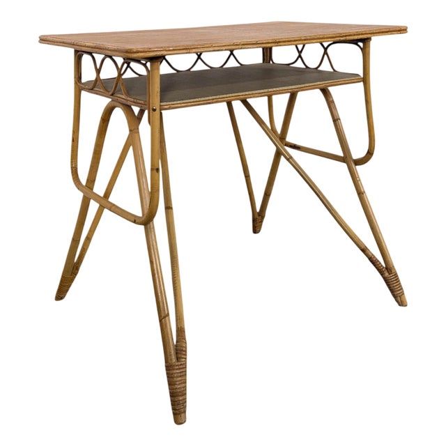 Bamboo and Rattan Desk For Sale