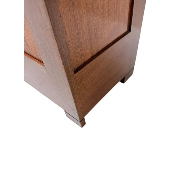 Brown Art Deco Modernist Nightstands by J.A. Muntendam for L.O.V. Oosterbeek, 1920s, Set of 2 For Sale - Image 8 of 14