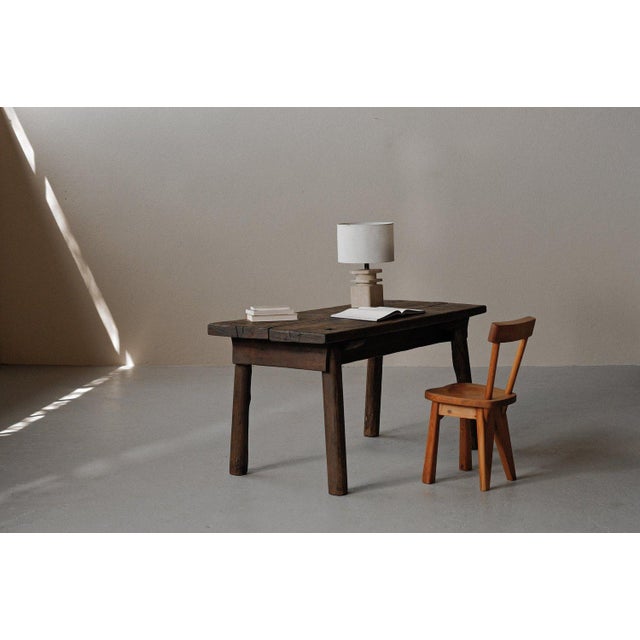 Folk Art Rustic Farmhouse Dining Table, France, 1950s For Sale - Image 4 of 14