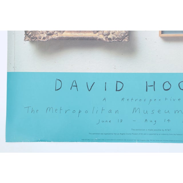 1980s 1988 David Hockney a Retrospective Exhibition Poster For Sale - Image 5 of 7