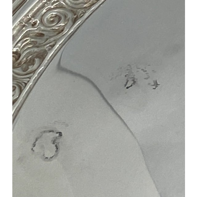 Silver Vintage Reed & Barton Mid 20th Century Silverplate Sandwich Plate Bel Air #1201 For Sale - Image 8 of 13