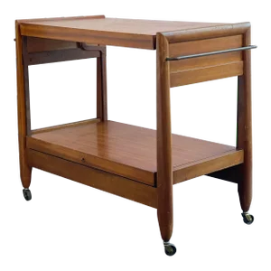 English Metamorphic Drinks Cart or Trolley, Convertible to Occasional Table