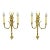 French Empire Style Gilt Bronze 2-Light Sconces, Early 20th Century, Set of 2 For Sale
