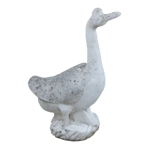 Antique Italian Carved Marble Stone Bird Garden Statue