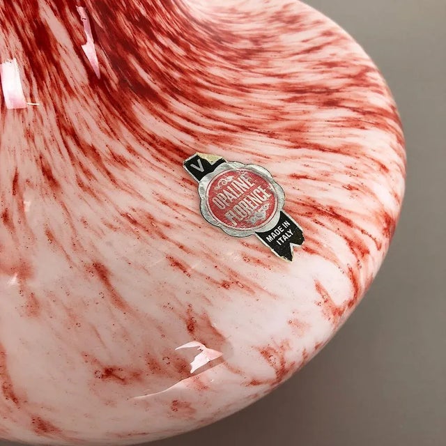 Large Vintage Pop Art Opaline Florence Vase, Italy For Sale - Image 9 of 11