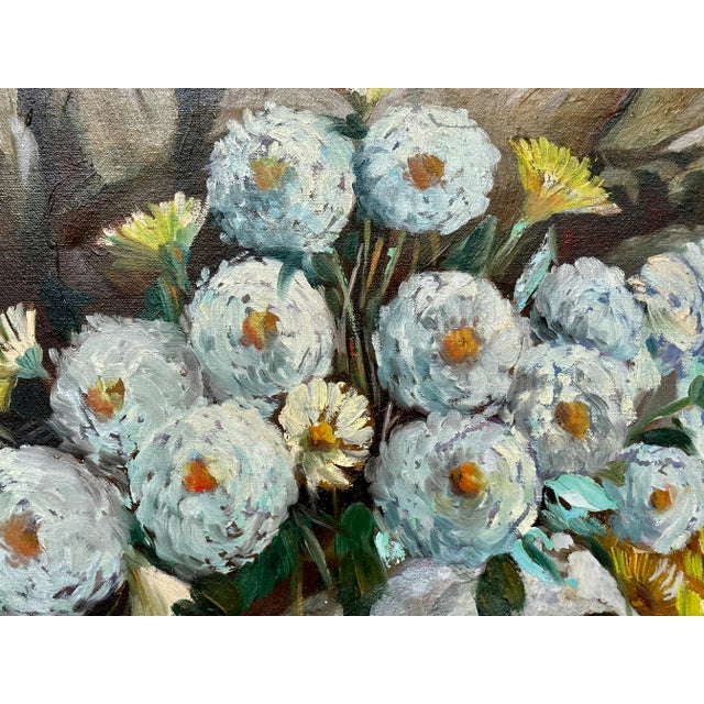 Vintage Still Life Floral Oil Painting For Sale - Image 10 of 11