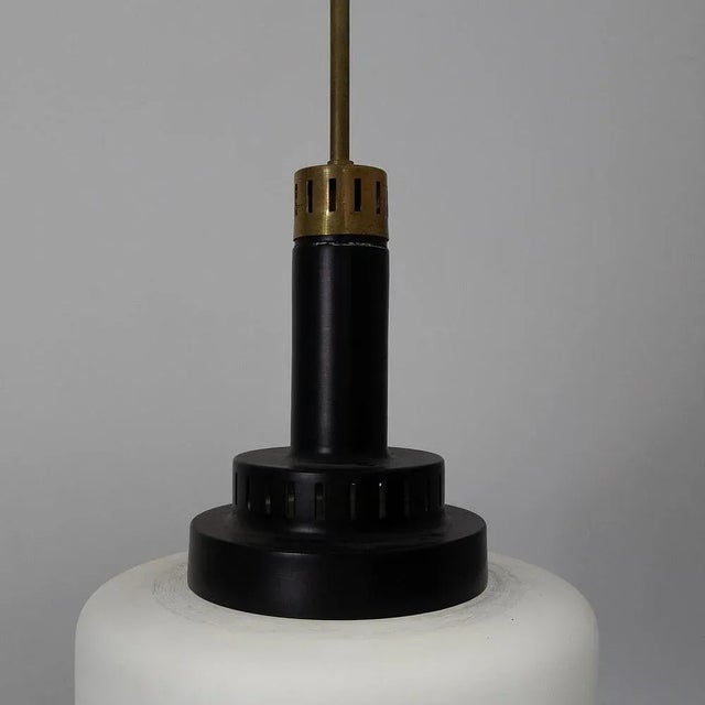 Glass and Metal Chandelier, 1950s For Sale - Image 3 of 13