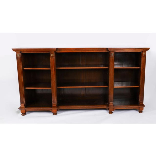 Antique Victorian Ormolu-Mounted Walnut Open Bookcase, 19th Century For Sale - Image 3 of 16