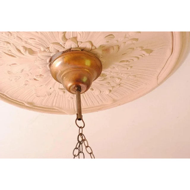 Art Nouveau Orange Glass Pendant Lamp, 1920s For Sale - Image 9 of 10