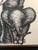 1972 Vintage Framed and Signed Elephant Family Print by Rabindra Danks Aprox. dimensions: Print: 22" x 28" Frame: 24.5" x...