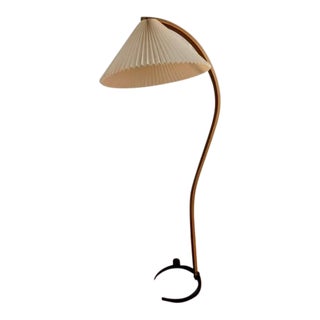 1970s Caprani Bentwood Lamp Teak Floor Lamp With Iron Horseshoe Base Designed by Mads Caprani For Sale