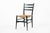 Mid-Century Modern Vintage Mid Century Black Wood and Rush Wicker Dining Chair For Sale - Image 3 of 12