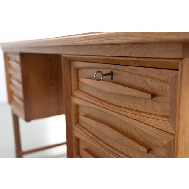 Mid-Century Modern Danish Freestanding Oak Desk by Henning Kjærnulf, 1960s For Sale - Image 14 of 18